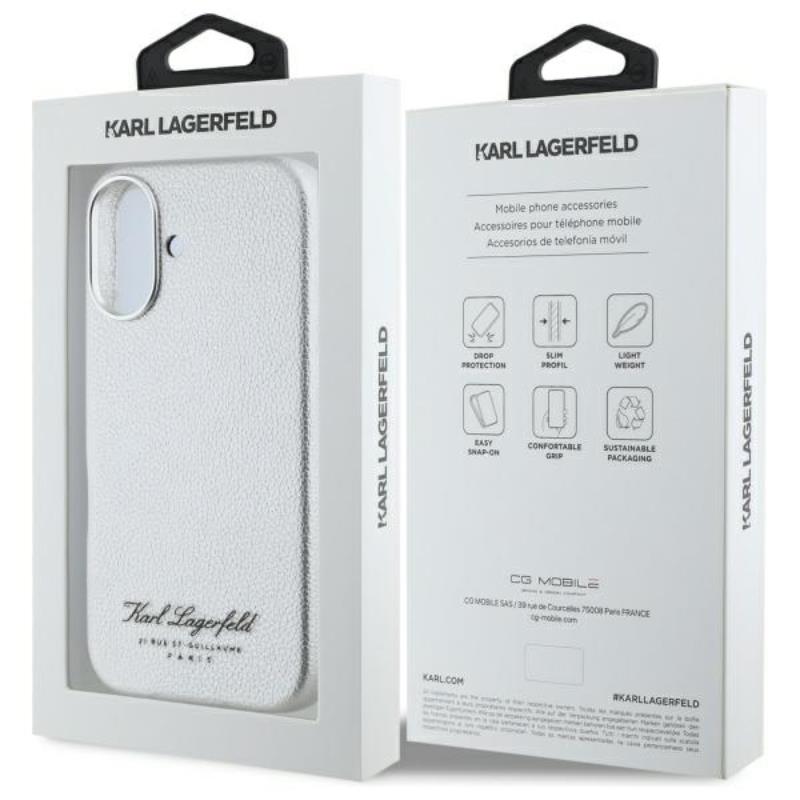 Karl Lagerfeld Hotel RSG - Etui iPhone 16 (szary)