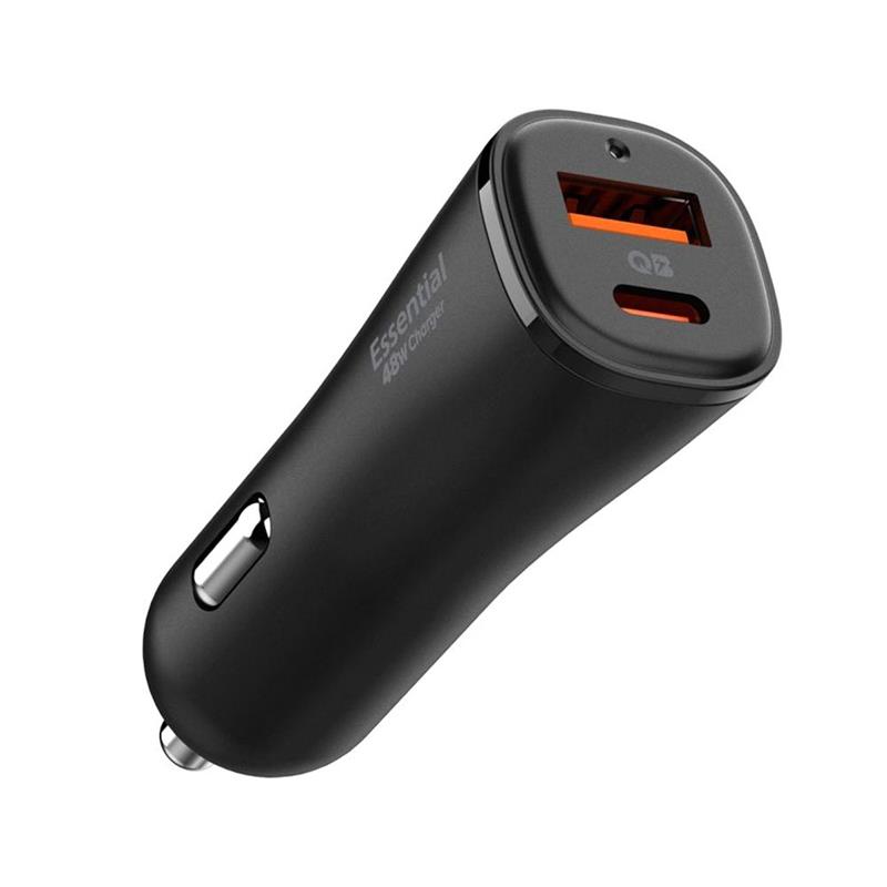 Spigen ArcStation Essential EV482 - Ładowarka samochodowa USB-C & USB-A PD + QC3.0 48W (Czarny)