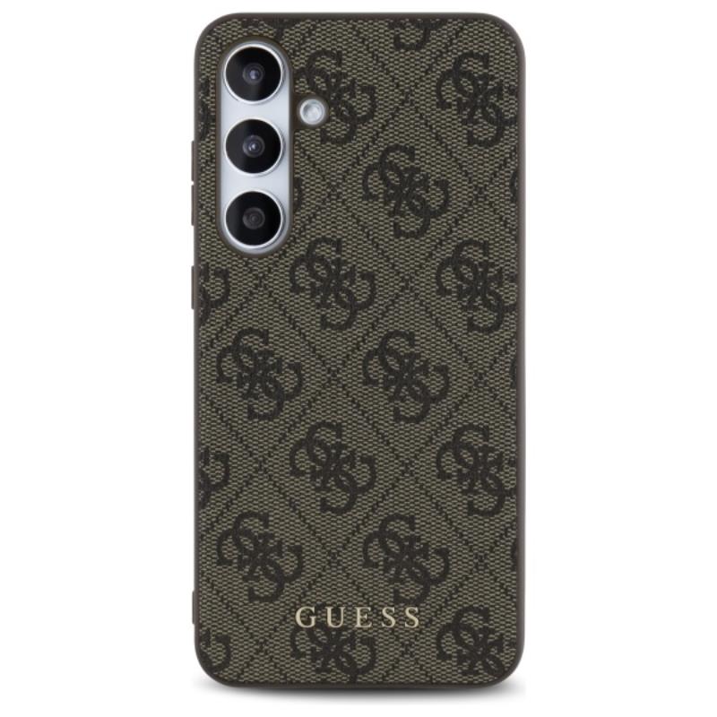 Guess 4G Metal Gold Logo - Etui Samsung Galaxy S24 FE (brązowy)