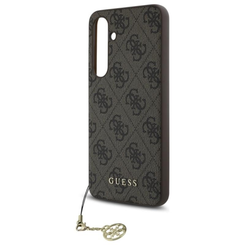 Guess 4G Charms Collection - Etui Samsung Galaxy S24 FE (brazowy)