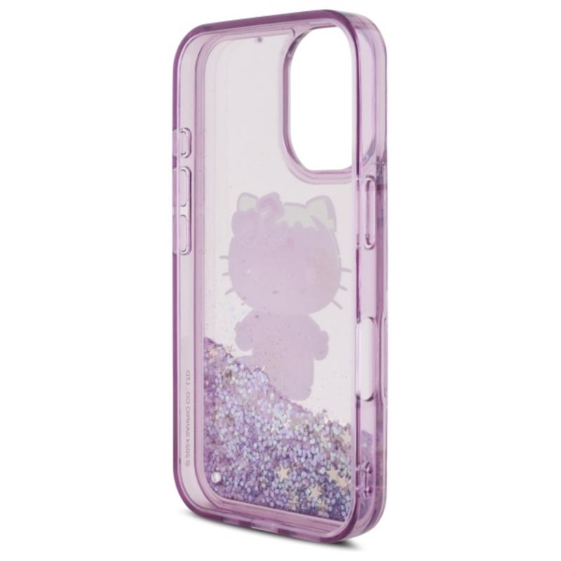 Hello Kitty Liquid Glitter 50TH Anniversary Party - Etui iPhone 16 (fioletowy)