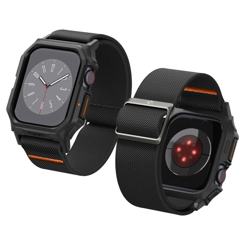 Spigen Lite Fit "Pro" - Etui z paskiem do Apple Watch 10 42 mm (Matte Black)