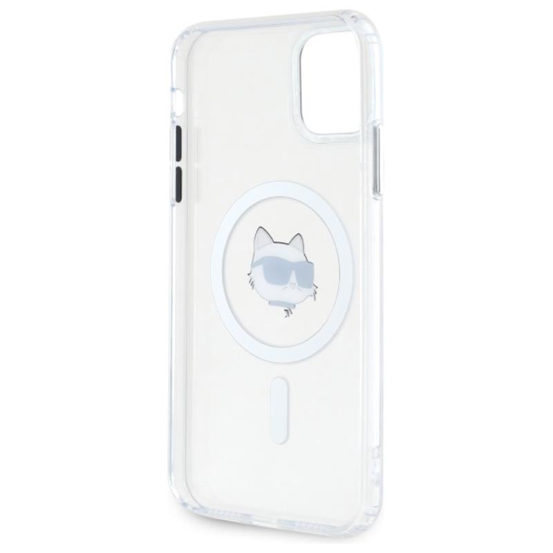 Karl Lagerfeld IML Metal Choupette Head MagSafe - Etui iPhone 11 (biały)