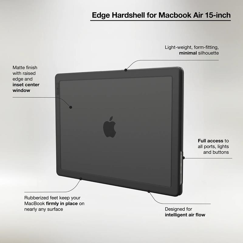 Incase Edge Hardshell Case - Etui MacBook Air 15" M3 (2024) / M2 (2023) (Black)