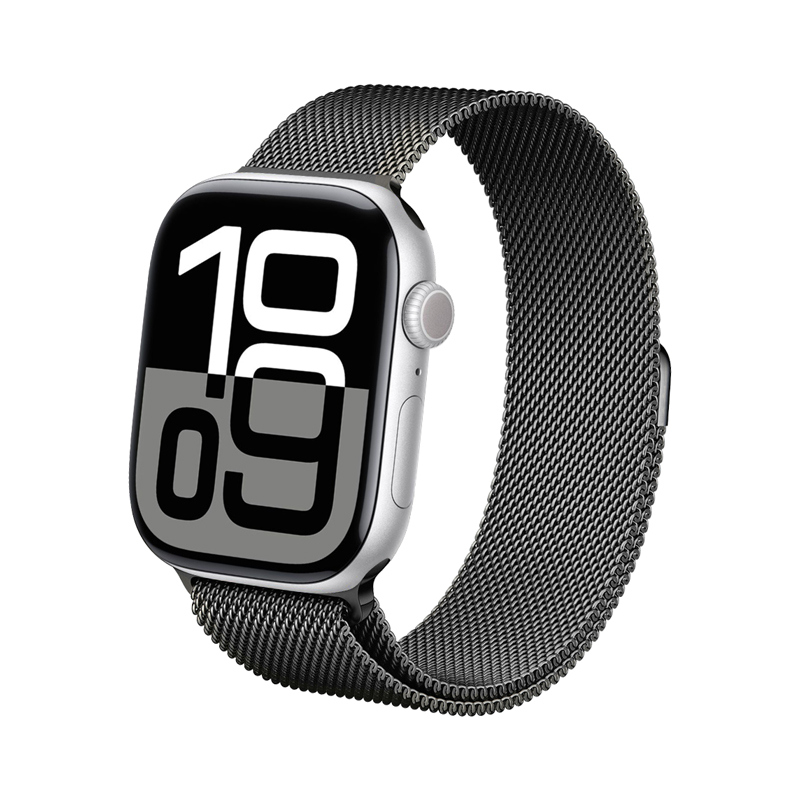 Crong Milano Steel - Pasek ze stali nierdzewnej do Apple Watch 38/40/41/42 mm (grafitowy)