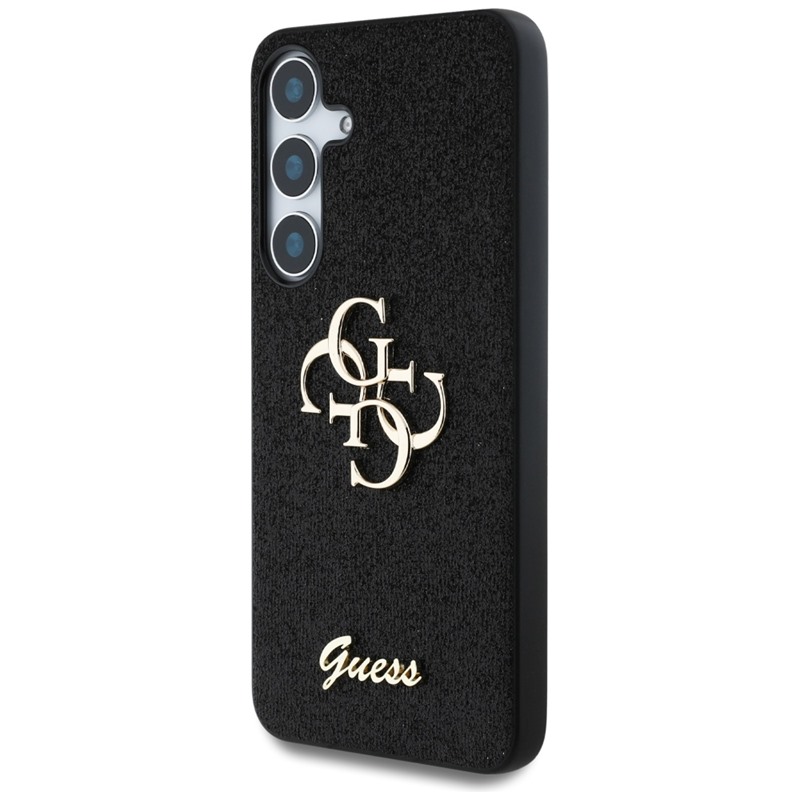 Guess Fixed Glitter Big 4G Metal Logo - Etui do Samsung Galaxy S25 (czarny)