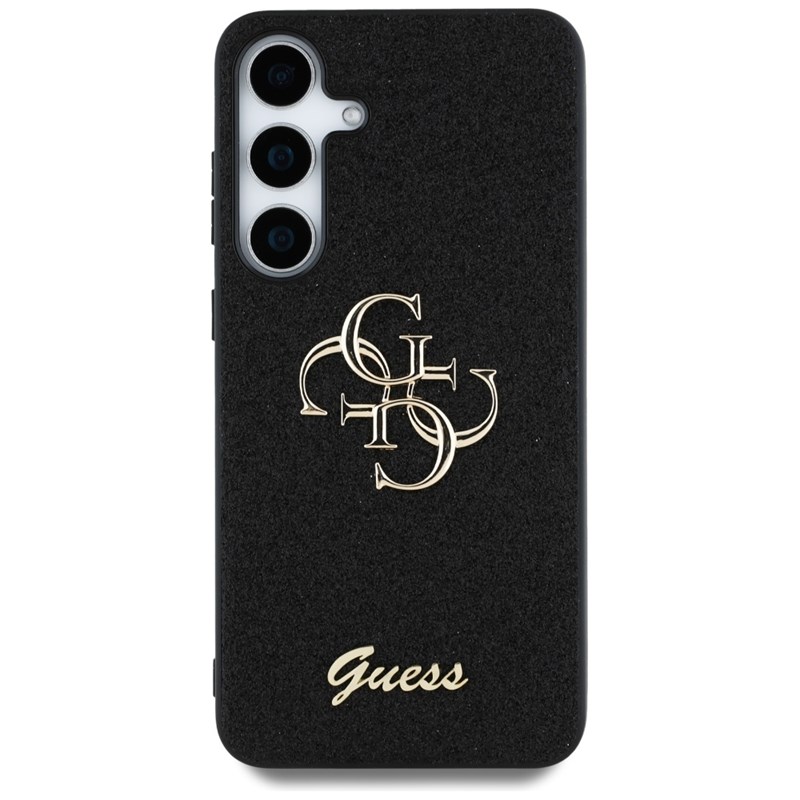 Guess Fixed Glitter Big 4G Metal Logo - Etui do Samsung Galaxy S25 (czarny)