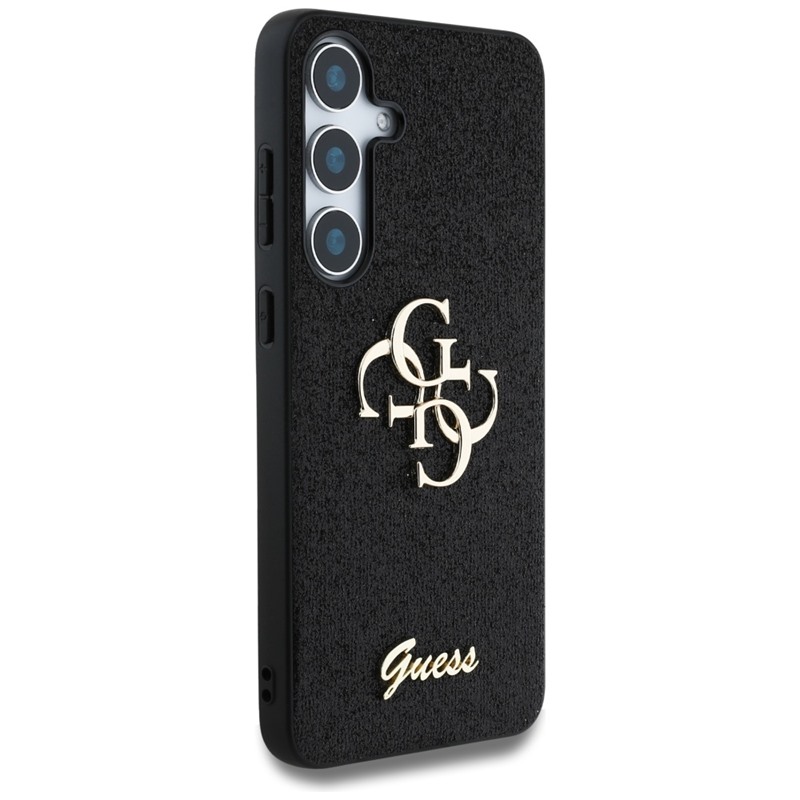 Guess Fixed Glitter Big 4G Metal Logo - Etui do Samsung Galaxy S25 (czarny)