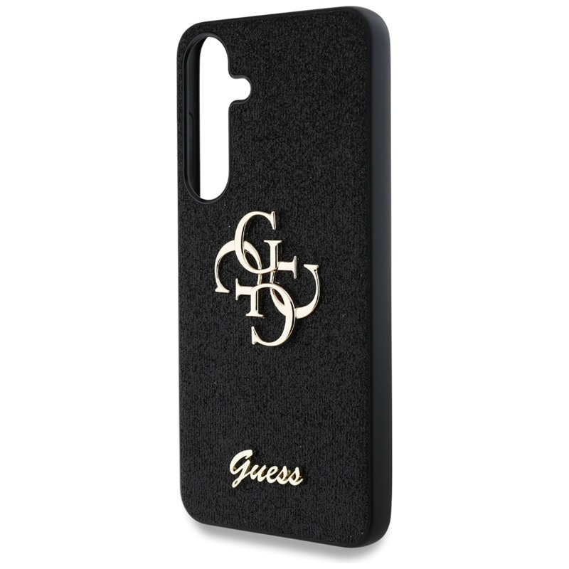 Guess Fixed Glitter Big 4G Metal Logo - Etui do Samsung Galaxy S25 (czarny)