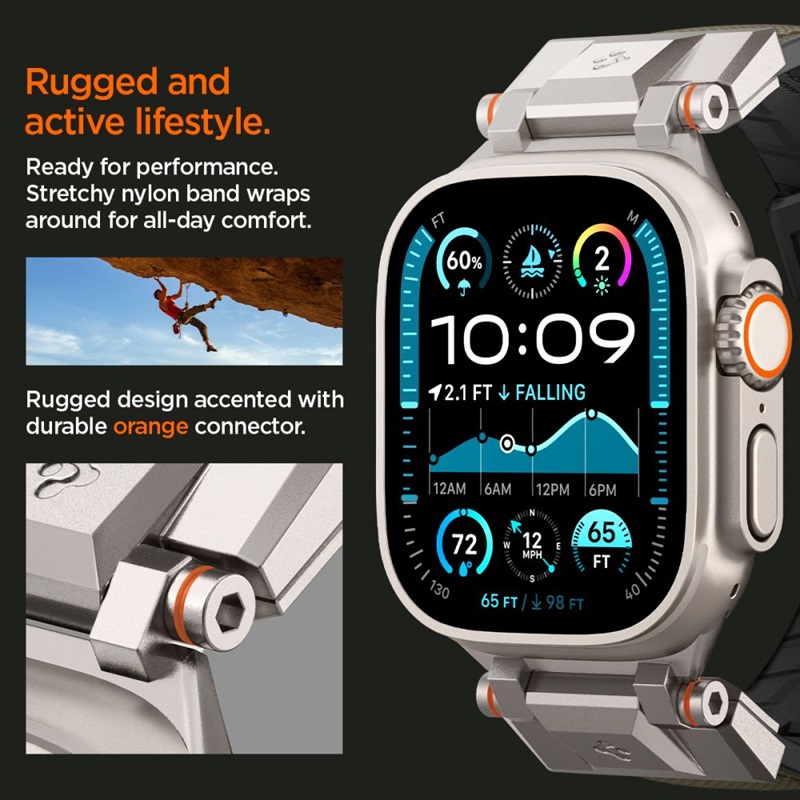 Spigen DuraPro Armor - Pasek do Apple Watch 44/45/46/49 mm (Military Green)
