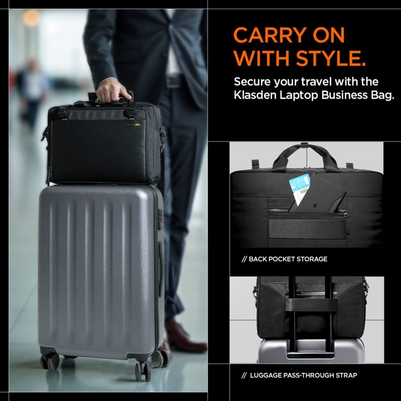 Spigen KD300 Klasden Laptop Bag - Torba na notebooka 16" (Czarny)