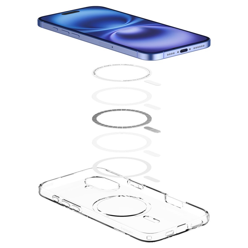 Spigen Liquid Crystal Mag MagSafe - Etui do iPhone 16 (Przezroczysty)