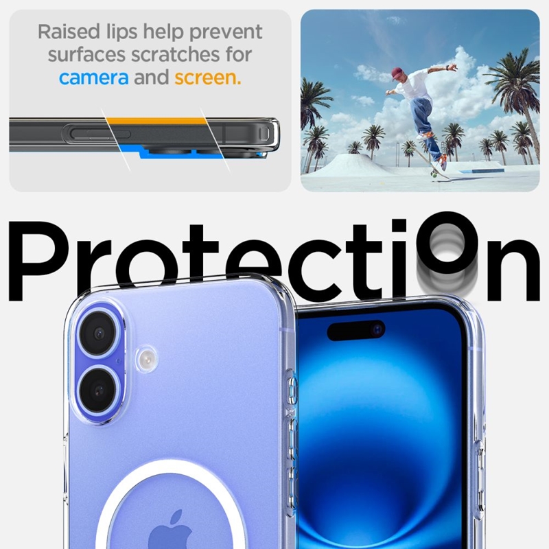Spigen Liquid Crystal Mag MagSafe - Etui do iPhone 16 (Przezroczysty)