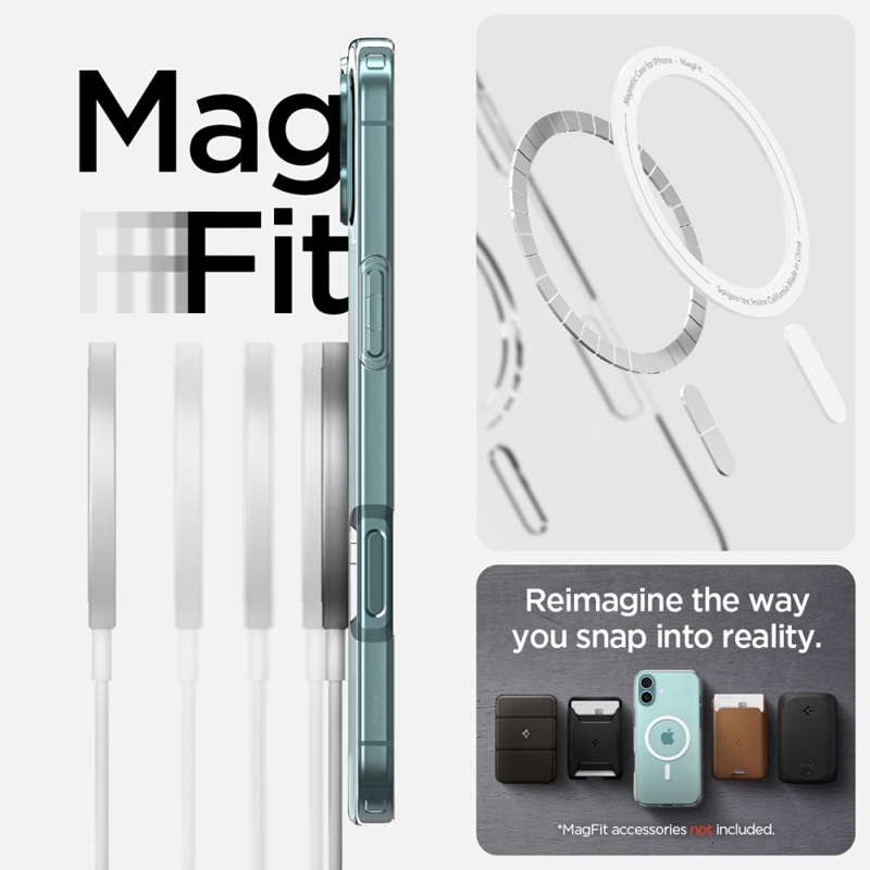 Spigen Liquid Crystal Mag MagSafe - Etui do iPhone 16 (Przezroczysty)