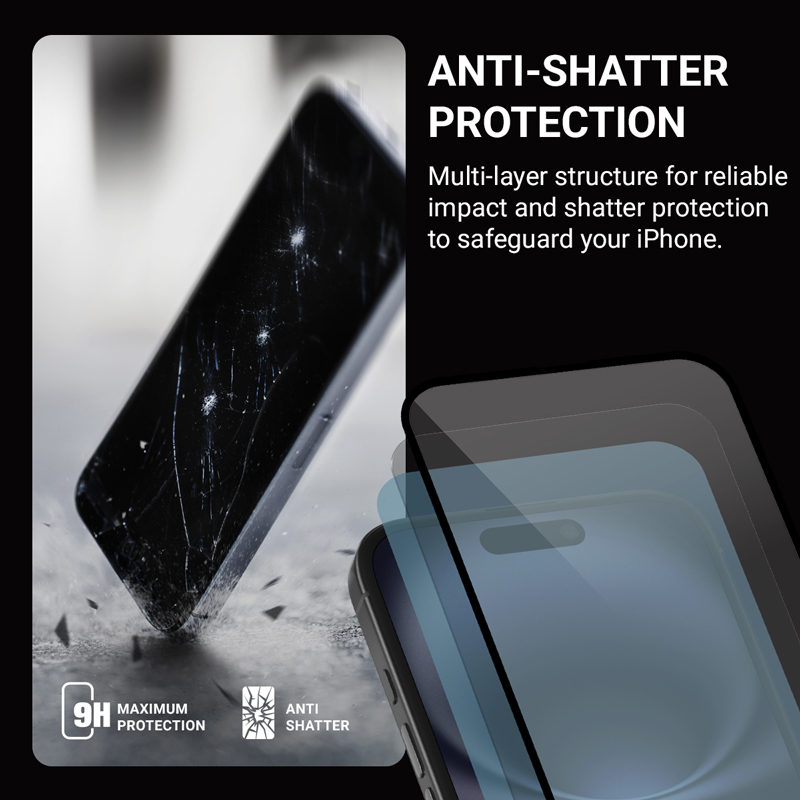 Crong Nano Glass - Niepękające szkło hybrydowe iPhone 16 Pro