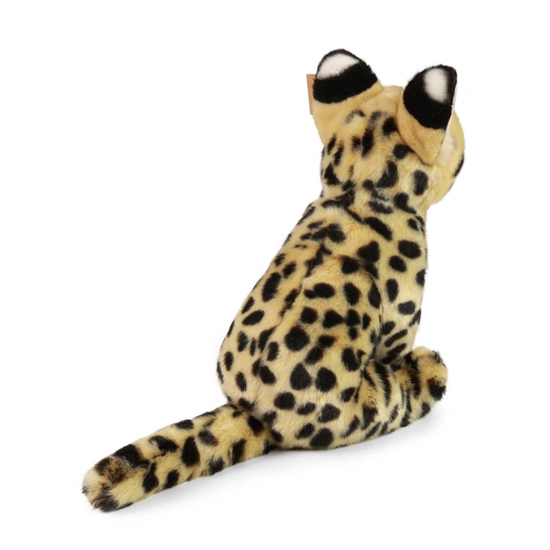 Rappa - Pluszowa realistyczna maskotka Kot Serwal siedzący 30 cm Eco-Friendly