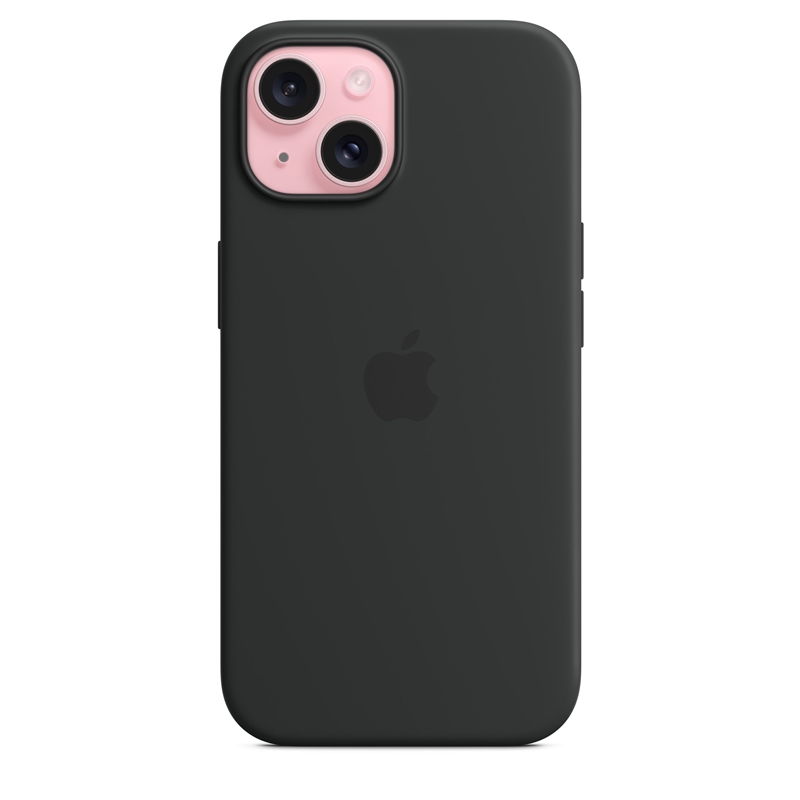 Apple Silicone Case - Silikonowe etui z MagSafe do iPhone 15 (czarny)