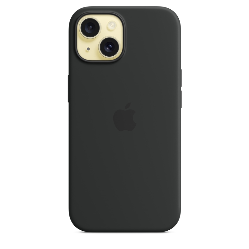 Apple Silicone Case - Silikonowe etui z MagSafe do iPhone 15 (czarny)