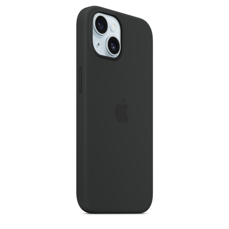 Apple Silicone Case - Silikonowe etui z MagSafe do iPhone 15 (czarny)