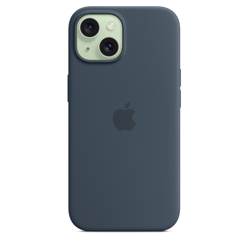 Apple Silicone Case - Silikonowe etui z MagSafe do iPhone 15 (sztormowy błękit)