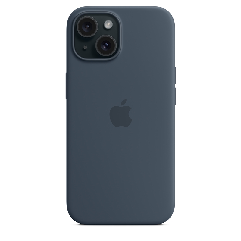 Apple Silicone Case - Silikonowe etui z MagSafe do iPhone 15 (sztormowy błękit)