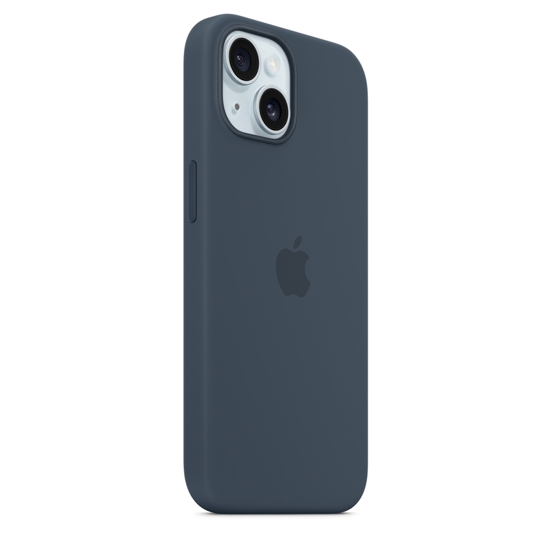 Apple Silicone Case - Silikonowe etui z MagSafe do iPhone 15 (sztormowy błękit)