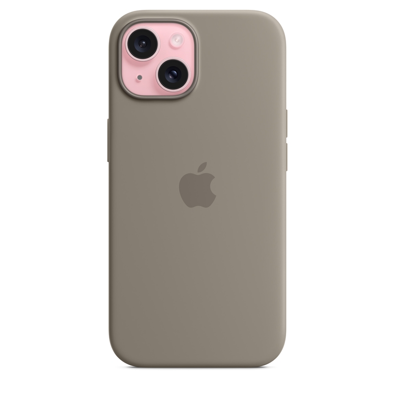 Apple Silicone Case - Silikonowe etui z MagSafe do iPhone 15 (popielaty brąz)