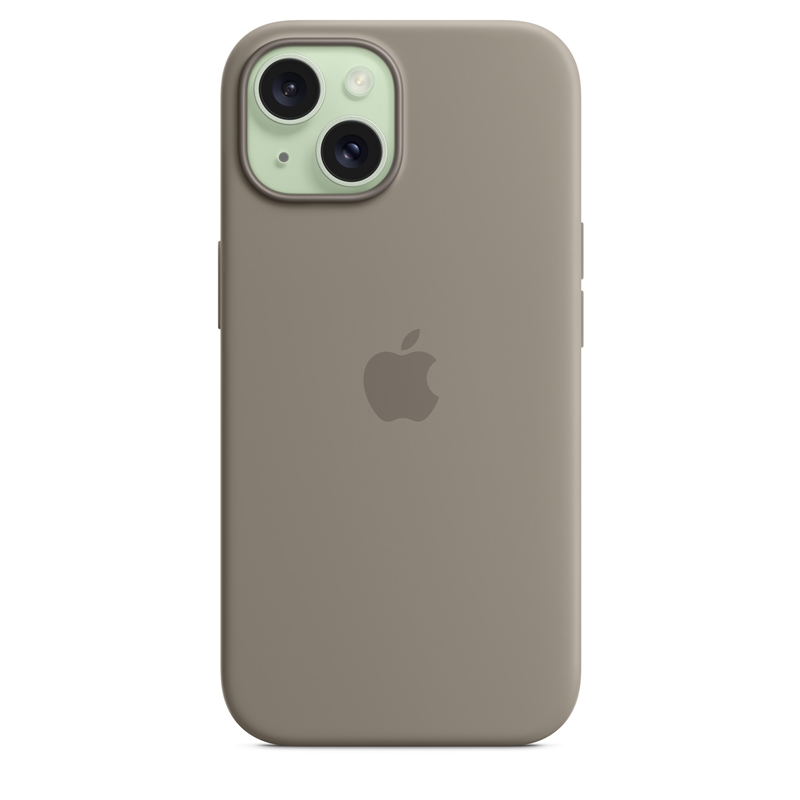 Apple Silicone Case - Silikonowe etui z MagSafe do iPhone 15 (popielaty brąz)