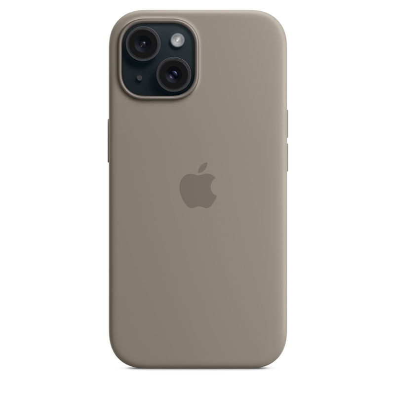 Apple Silicone Case - Silikonowe etui z MagSafe do iPhone 15 (popielaty brąz)