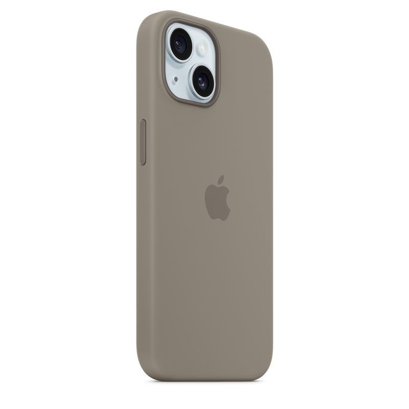 Apple Silicone Case - Silikonowe etui z MagSafe do iPhone 15 (popielaty brąz)