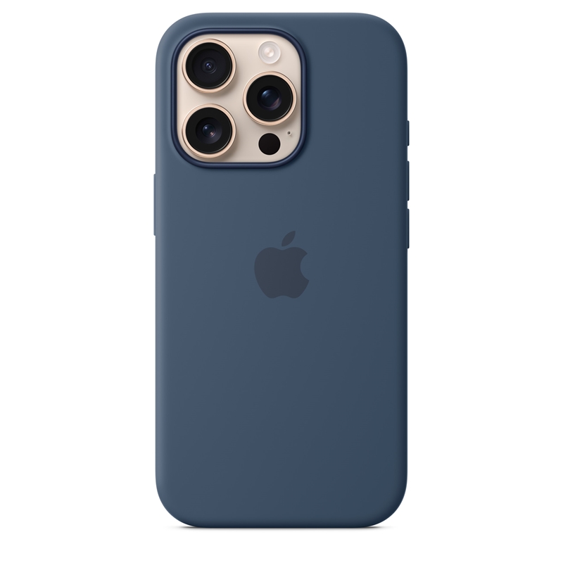 Apple Silicone Case - Silikonowe etui z MagSafe do iPhone 16 Pro (denim)