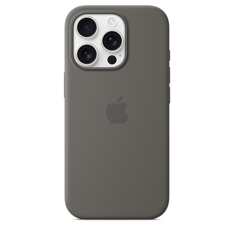 Apple Silicone Case - Silikonowe etui z MagSafe do iPhone 16 Pro (górska szarość)
