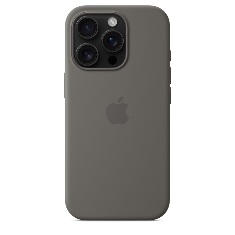 Apple Silicone Case - Silikonowe etui z MagSafe do iPhone 16 Pro (górska szarość)