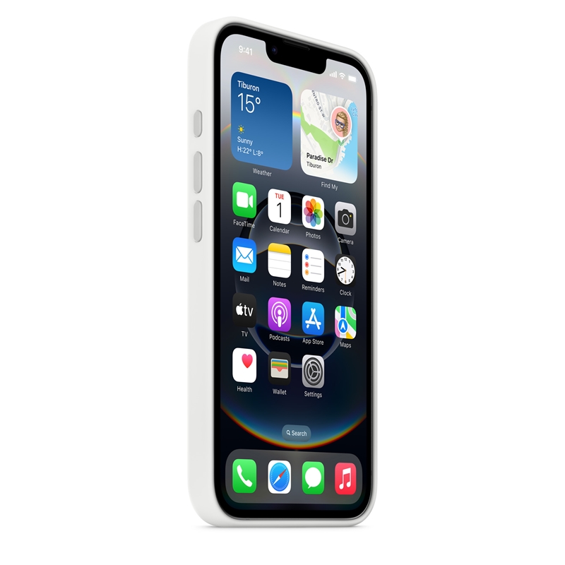 Apple Silicone Case - Silikonowe etui z MagSafe do iPhone 16e (biały)