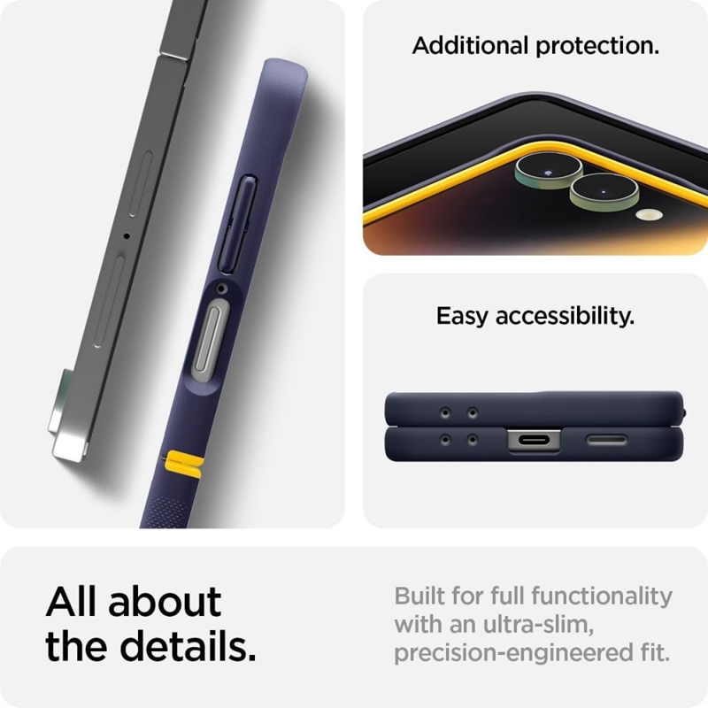 Spigen Nano Pop Mag MagSafe - Etui do Samsung Galaxy Z Flip 7 (Blueberry Navy)
