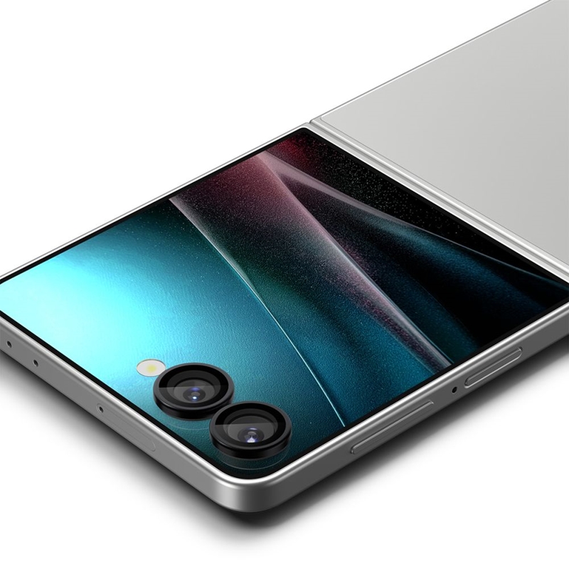 Spigen Optik Pro HD GLAS.TR EZ Fit Camera Protector 2-Pack - Szkło ochronne na obiektyw do Samsung Galaxy Z Flip 7 (Czarny)