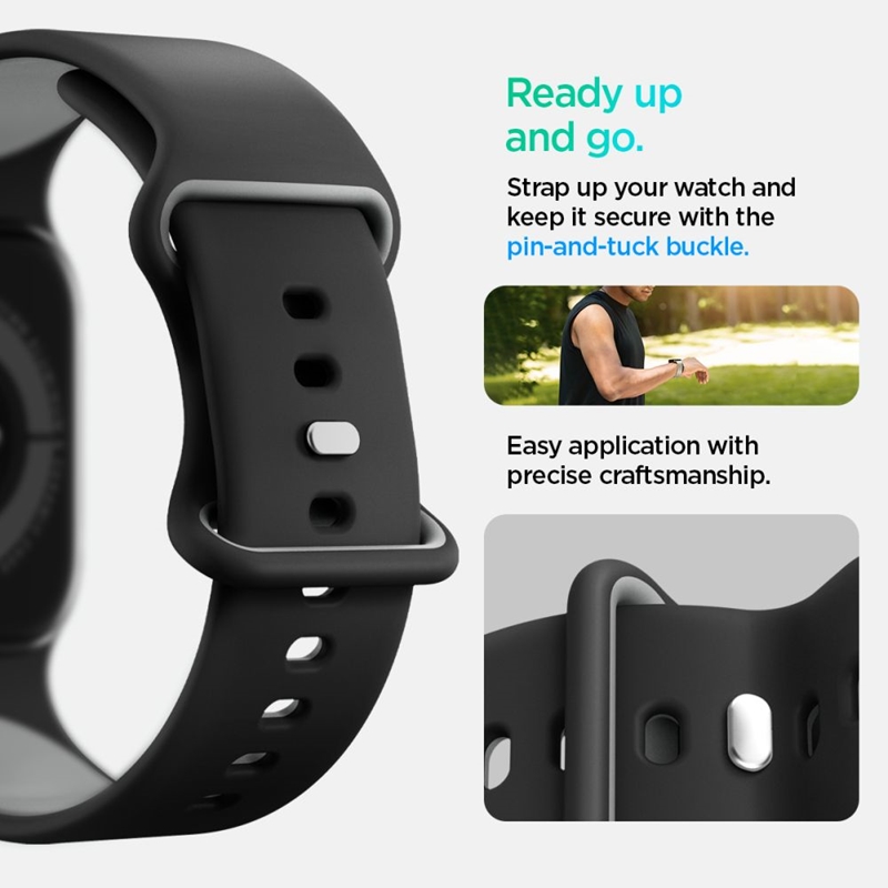 Spigen Nano Pop - Pasek do Apple Watch 44/45/46/49 mm (Black Sesame)