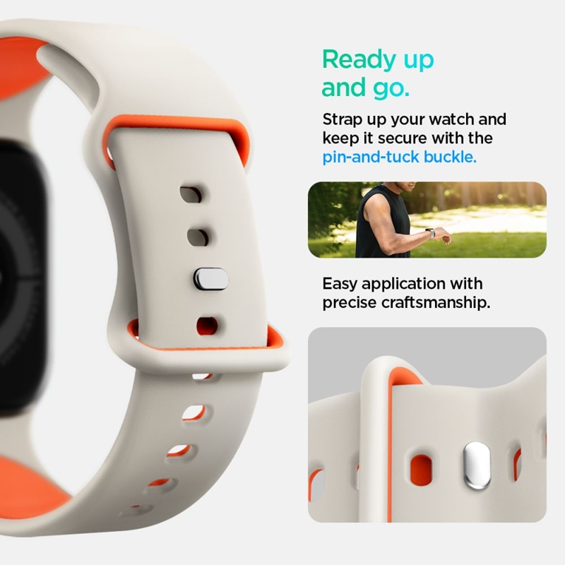 Spigen Nano Pop - Pasek do Apple Watch 44/45/46/49 mm (Orange Beige)