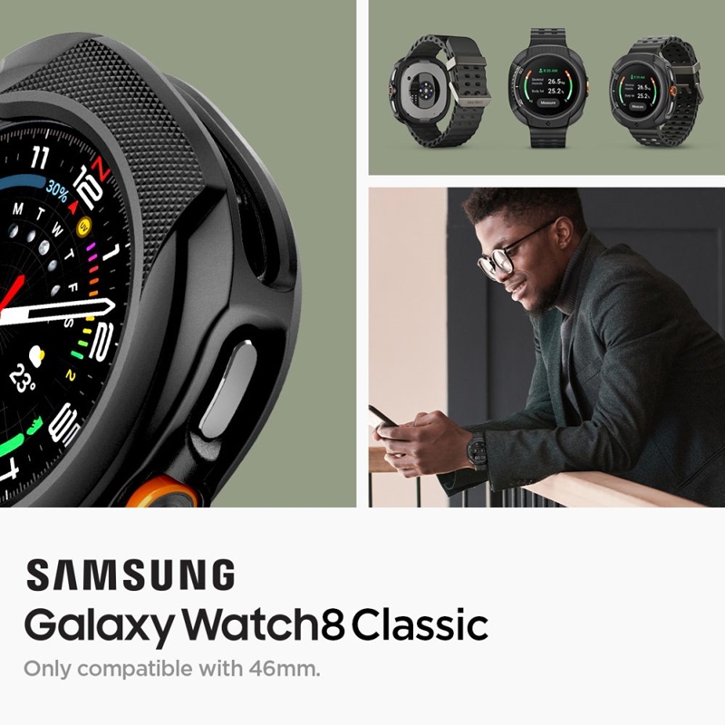 Spigen Liquid Air - Obudowa do Samsung Galaxy Watch 8 Classic 46 mm (Matte Black)