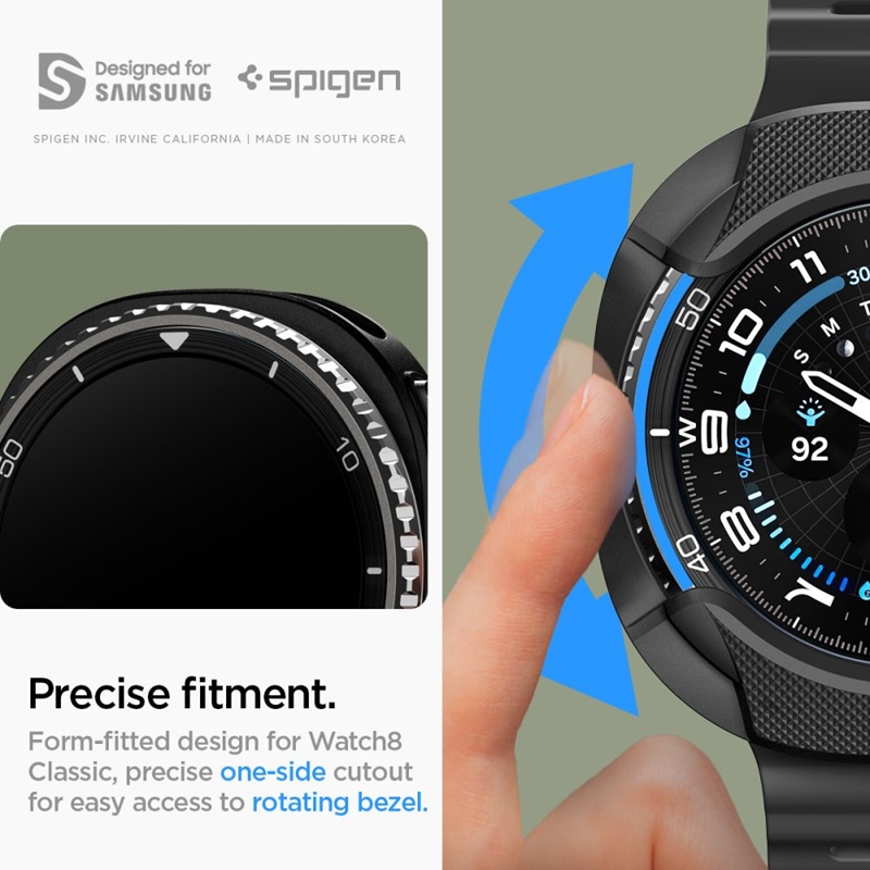 Spigen Liquid Air - Obudowa do Samsung Galaxy Watch 8 Classic 46 mm (Matte Black)