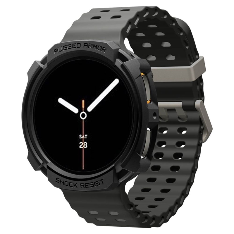 Spigen Rugged Armor - Obudowa do Samsung Galaxy Watch 8 44 mm (Matte Black)