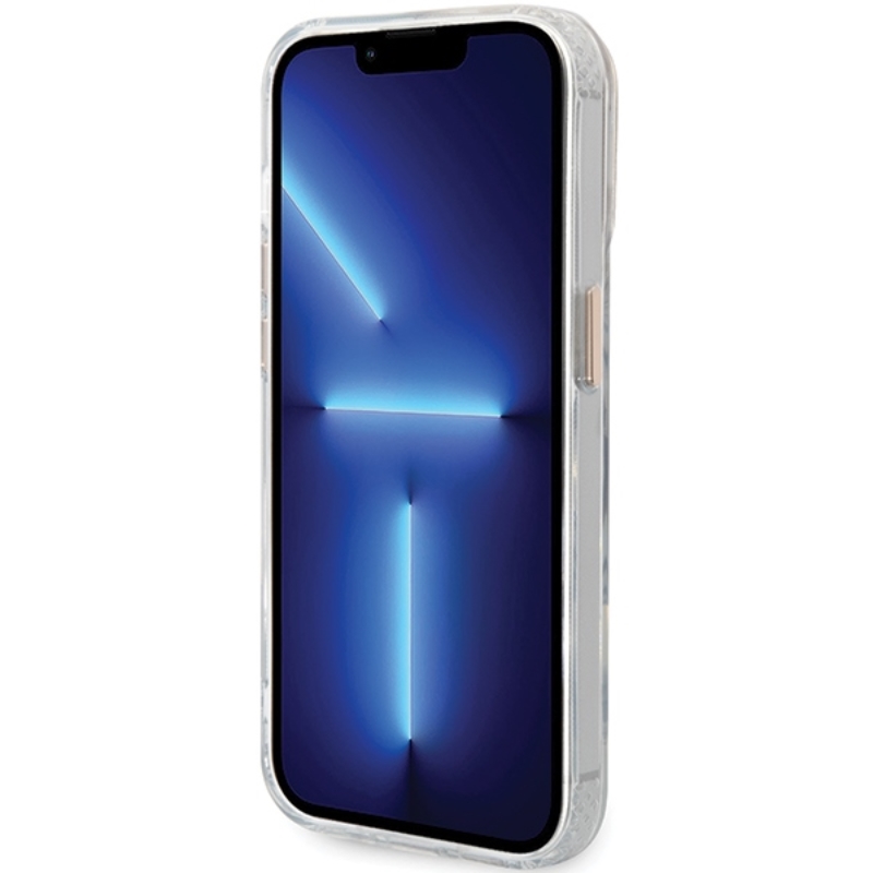 Guess Metal Outline Magsafe - Etui iPhone 15 (przezroczysty / złoty)
