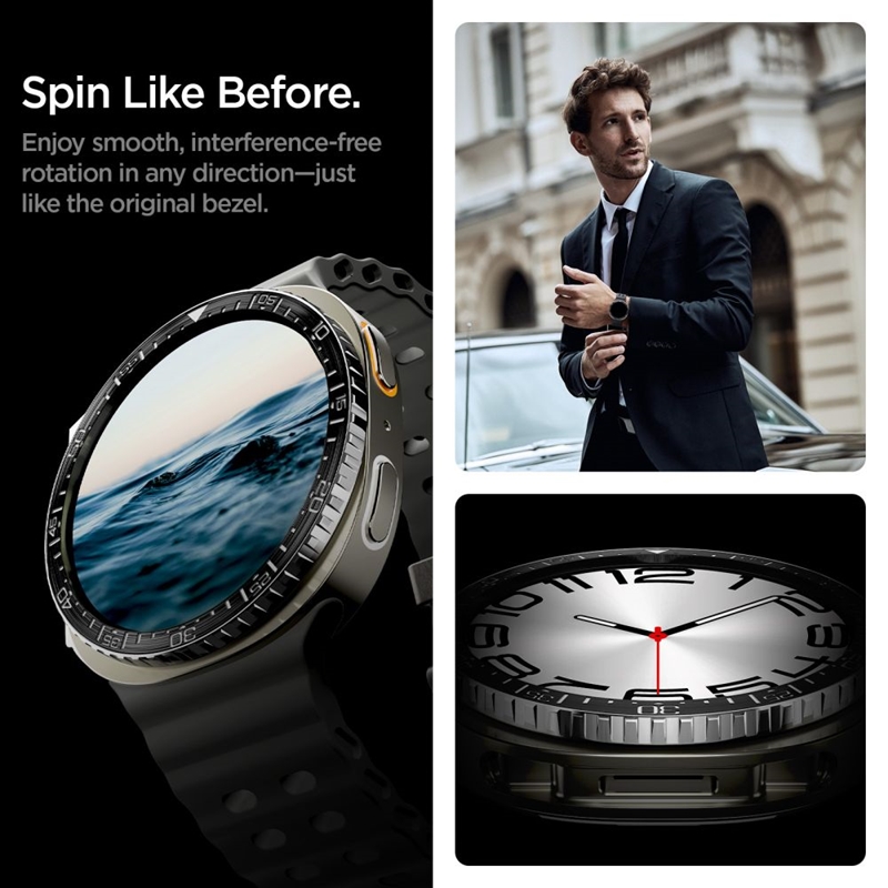 Spigen Bezel Tune Diver - Obudowa / Pierścien ochronny do Samsung Galaxy Watch 8 44 mm (Black)