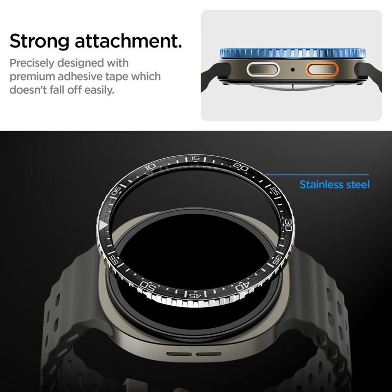 Spigen Bezel Tune Diver - Obudowa / Pierścien ochronny do Samsung Galaxy Watch 8 44 mm (Black)