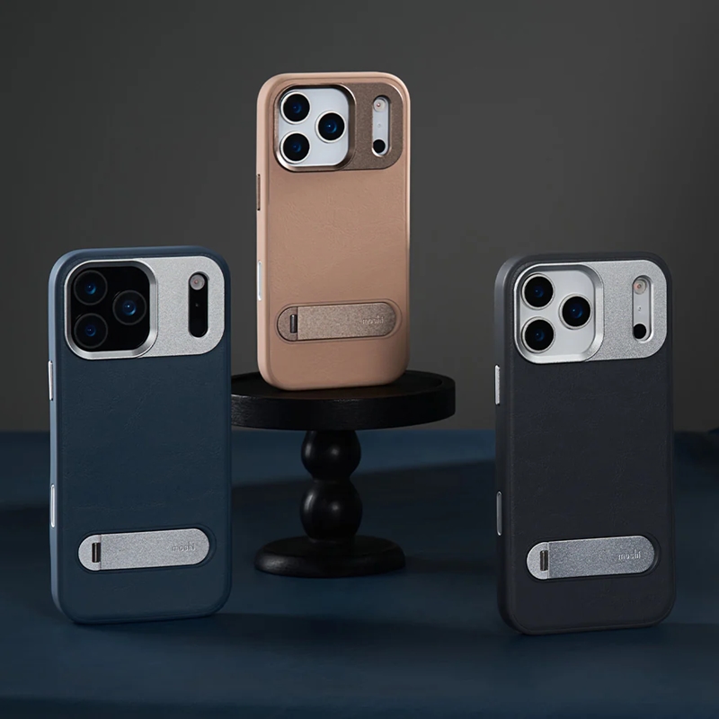Moshi Kameleon MagSafe - Etui iPhone 17 Pro Max z funkcją podstawki (Milktea Brown)