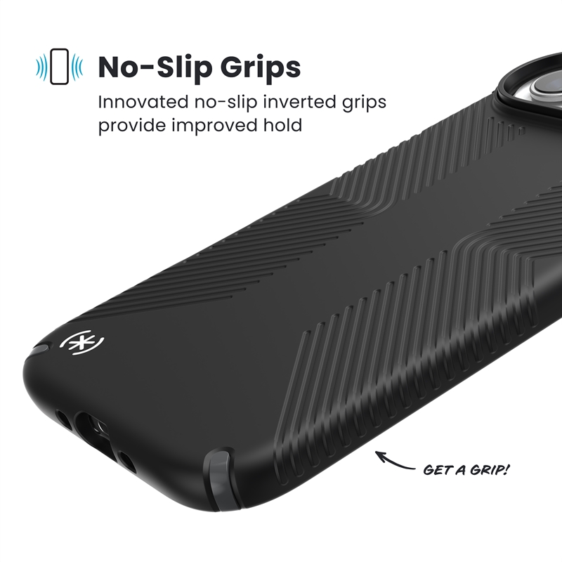Speck Presidio2 Grip MagSafe - Etui iPhone Air (Black / Slate Grey / White)