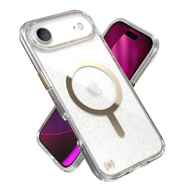 Speck Presidio Lux MagSafe - Etui iPhone Air (Glitter / Gold Metallic)