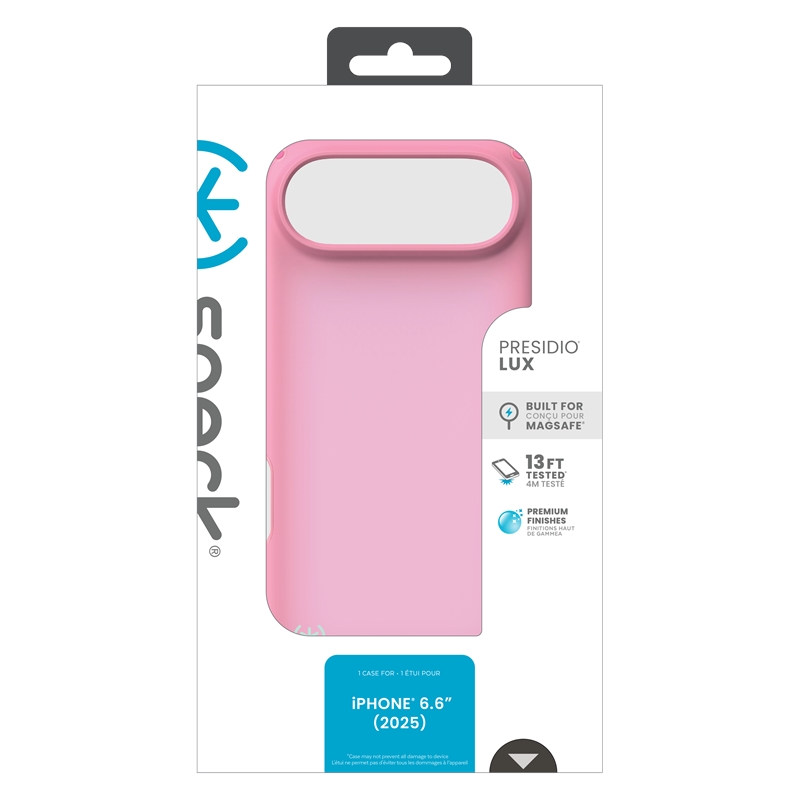 Speck Presidio Lux MagSafe - Etui iPhone Air (Ibis Pink / Dark Ibis / Kanon Green)