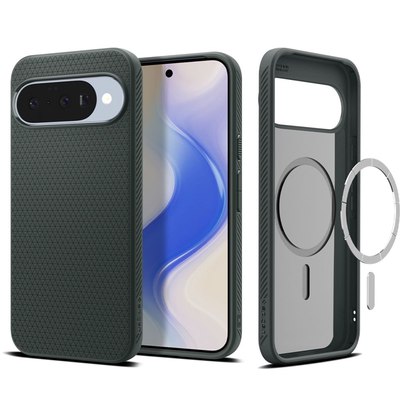 Spigen Liquid Air Mag MagSafe - Etui do Google Pixel 10 / 10 Pro (Abyss Green)