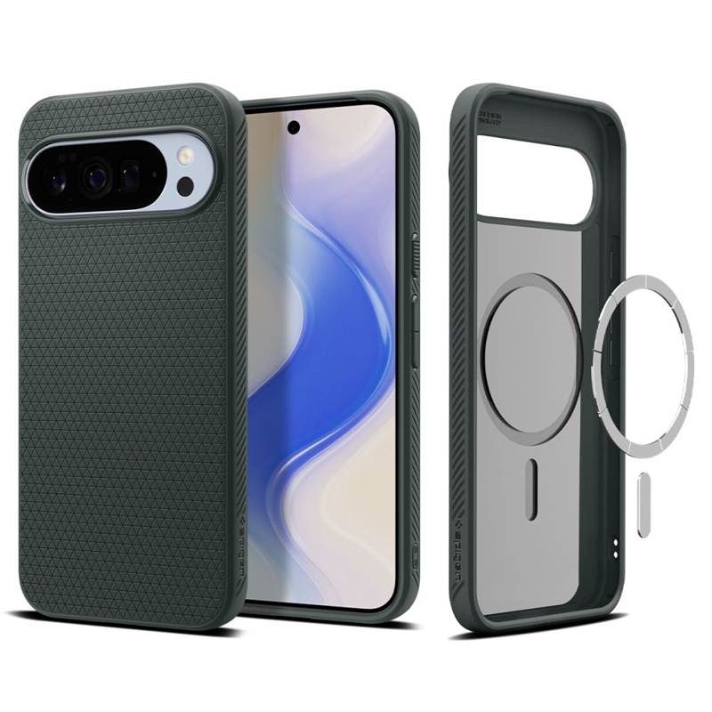 Spigen Liquid Air Mag MagSafe - Etui do Google Pixel 10 Pro XL (Abyss Green)